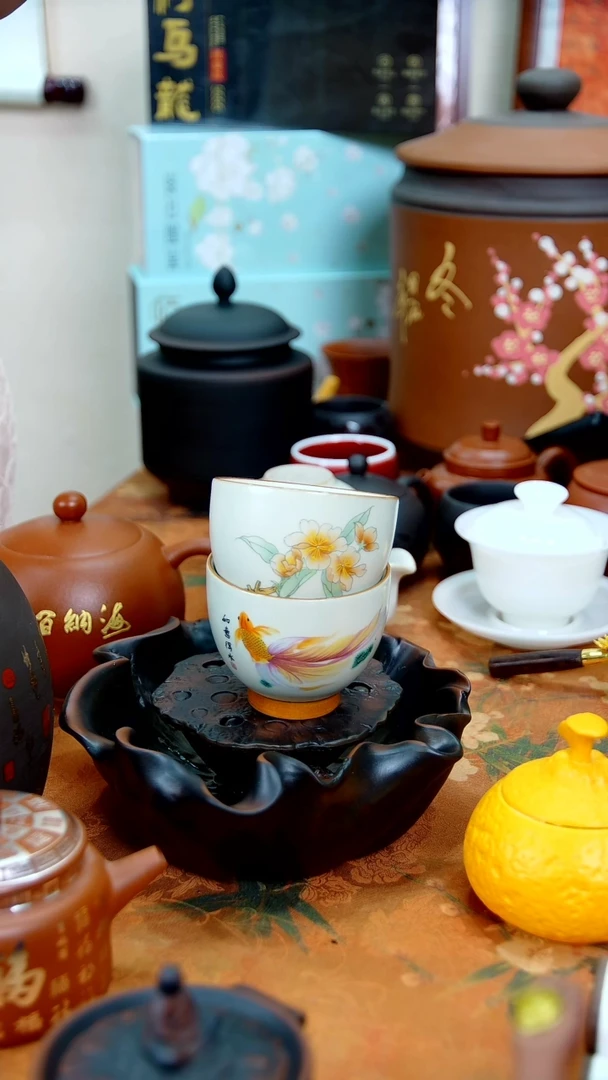 汝窑年年有鱼花开富贵