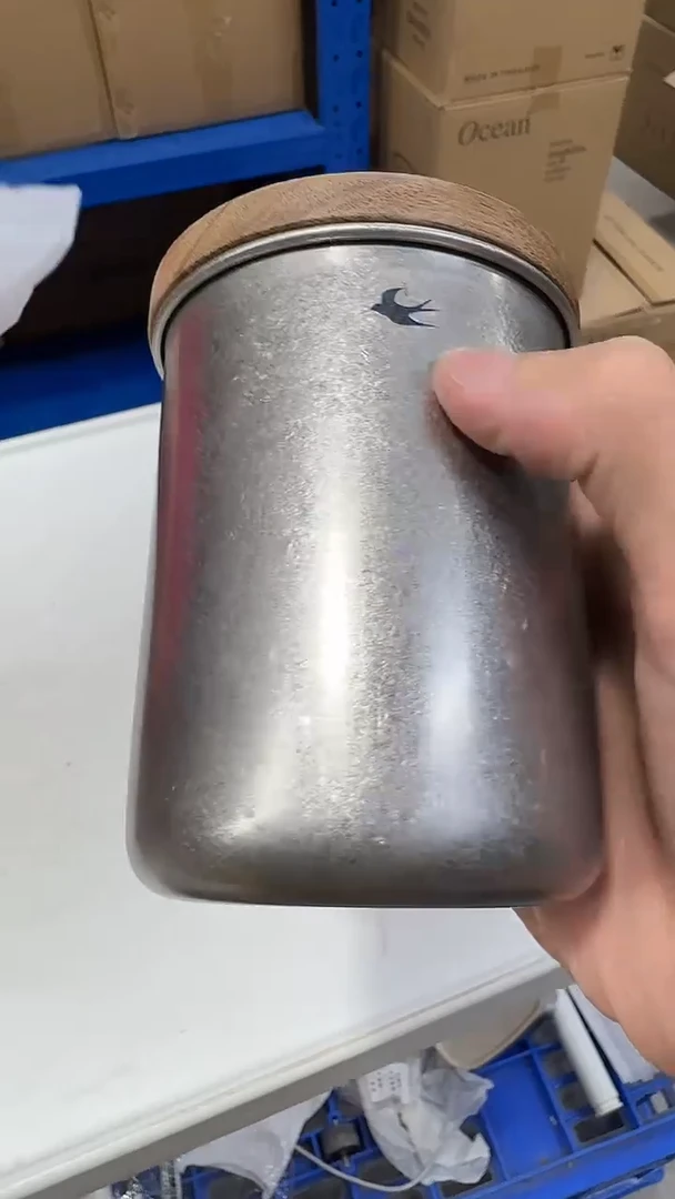 瓷片500ml不锈钢咖啡罐