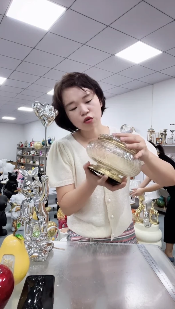 悦美蜂窝扁坛糖果罐  不售后