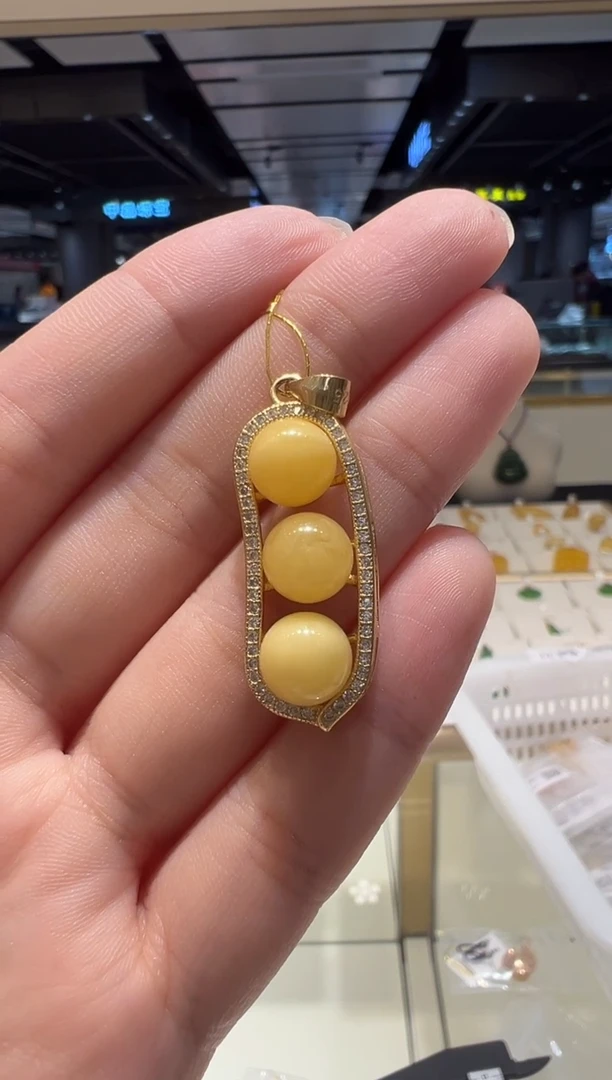 【闪购商品】蜜蜡颈饰银S925镶嵌@@JRAD710-H