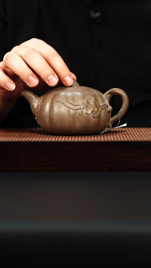 茶壶紫砂宜兴紫砂 南瓜 老宕口黄金段 徐伟伟 h506