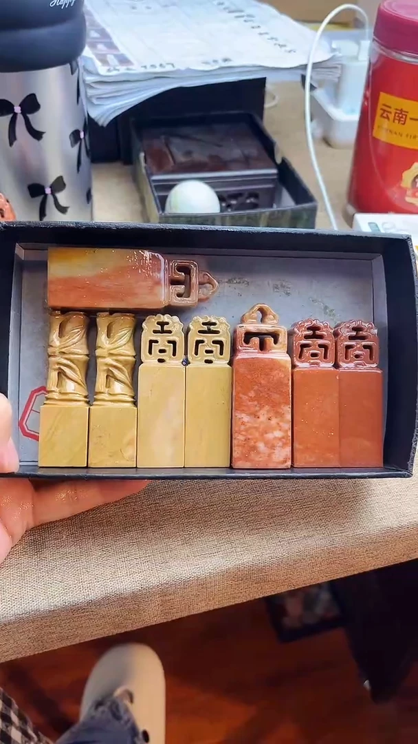 寿山石ˋ****?寿山石固型+高山黄固型+寿山石手工