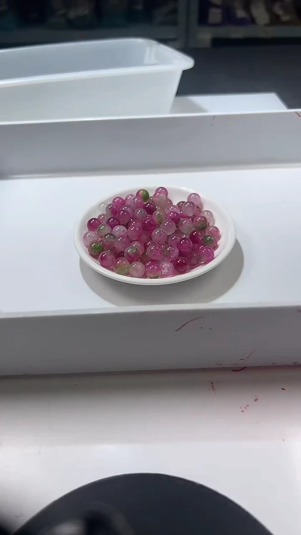 颈饰未镶嵌水晶W1780 西瓜碧玺10MM*10颗