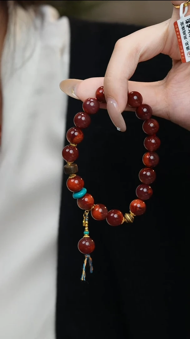 18K金镶嵌手串南红玛瑙s-