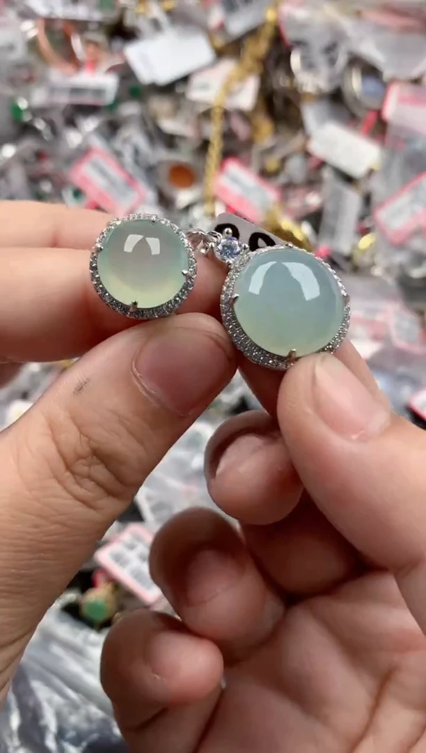 银S925镶嵌戒指翡翠222   4