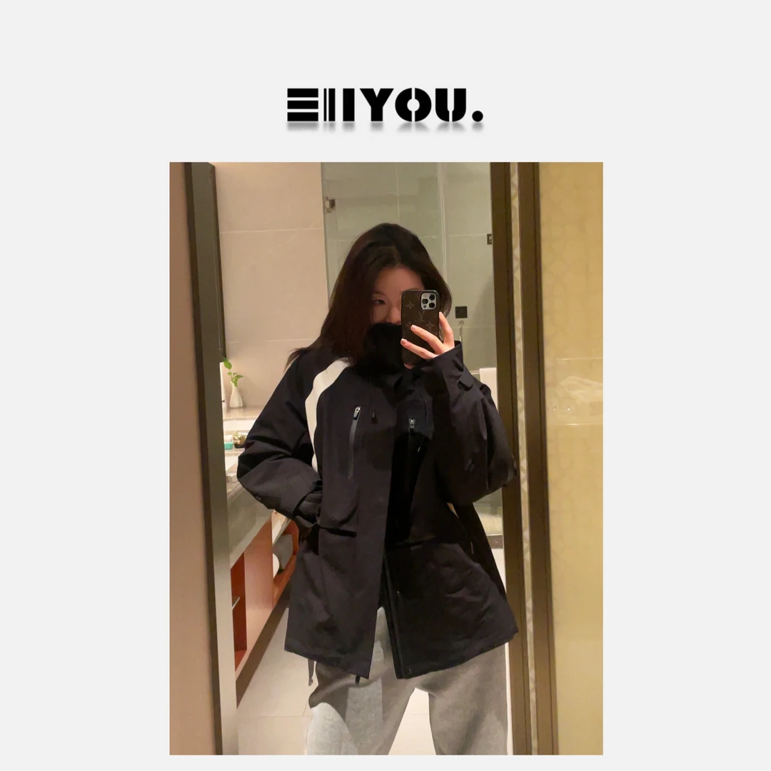 【ENYOU定制】黑色滑雪羽绒服外套