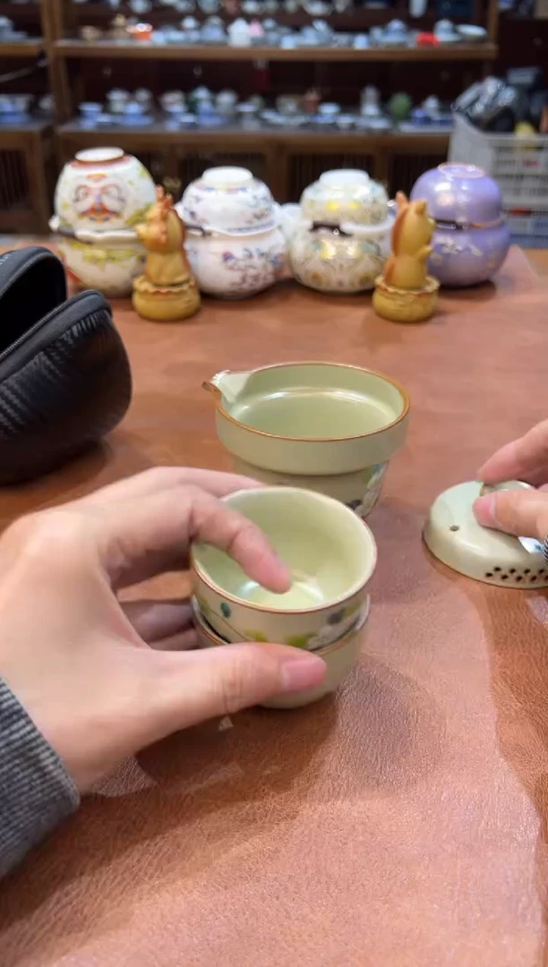 真的很便宜会开片的旅行茶具1