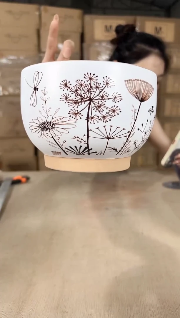 大碗紫砂素色小号15x11