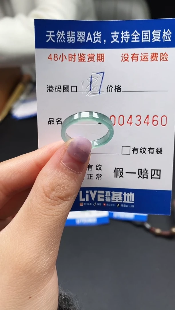 未镶嵌戒指翡翠天然A货翡翠3460
