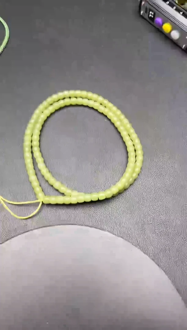 颈饰未镶嵌和田玉黄口108精品长条