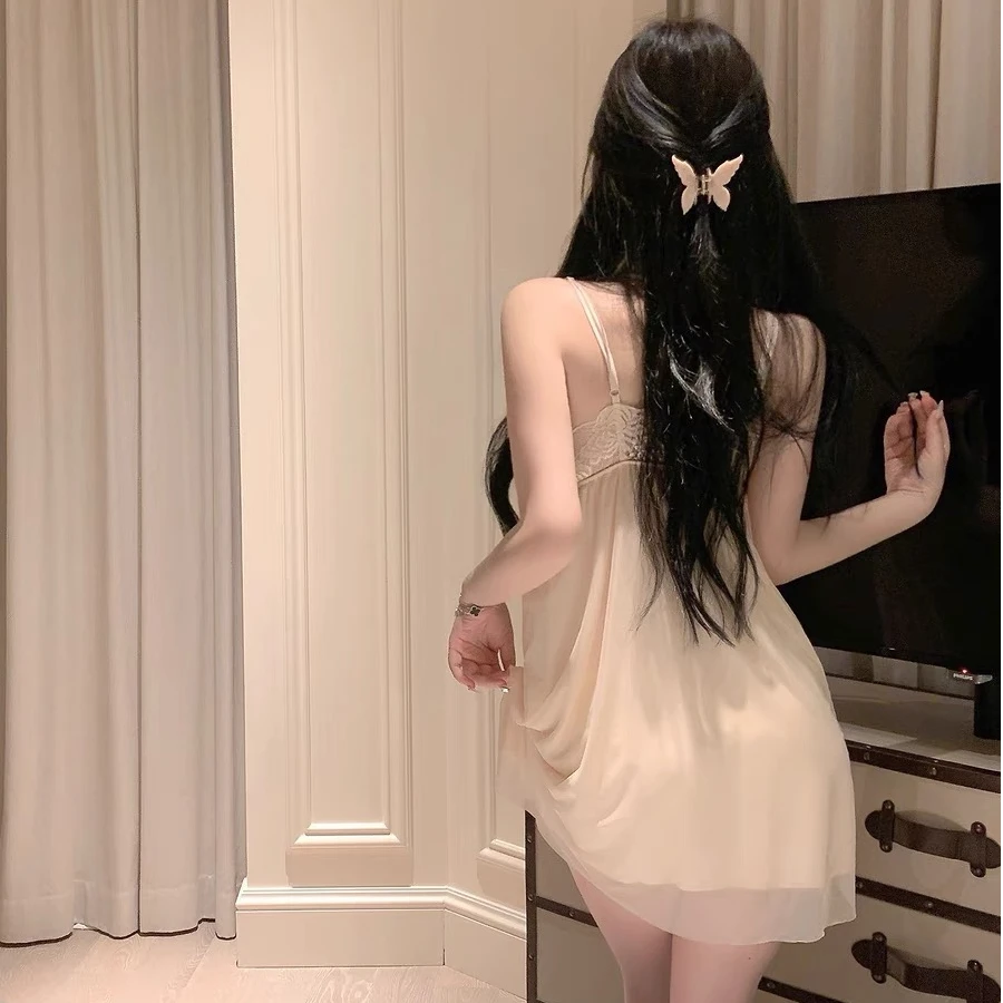 【2024经典款找到指定编码】甜美显瘦吊带睡裙套装法式露背纯欲风