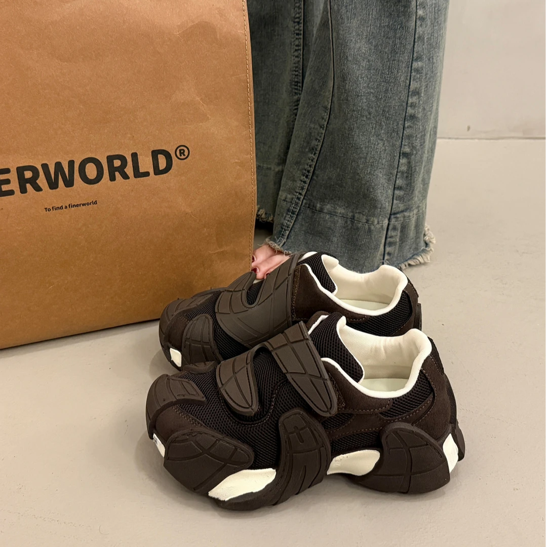 欧货百搭厚底老爹鞋女小个子增高2025新款爆款秋季运动休闲阿甘鞋