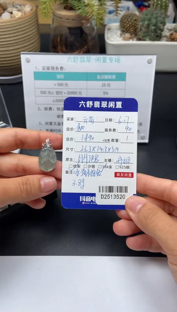 翡翠18K金镶嵌颈饰亓*D2513520