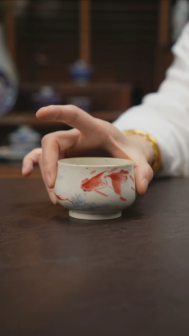 杯景德镇陶瓷杯碗柴烧多人
