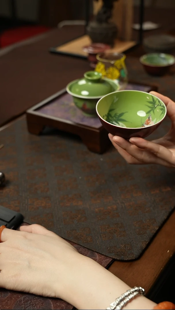 【见珊】专属良朋专属福利描金月光蝴蝶杯