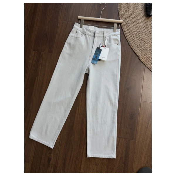 YI LU【白牛】春夏百搭四面弹法棍裤牛仔九分裤