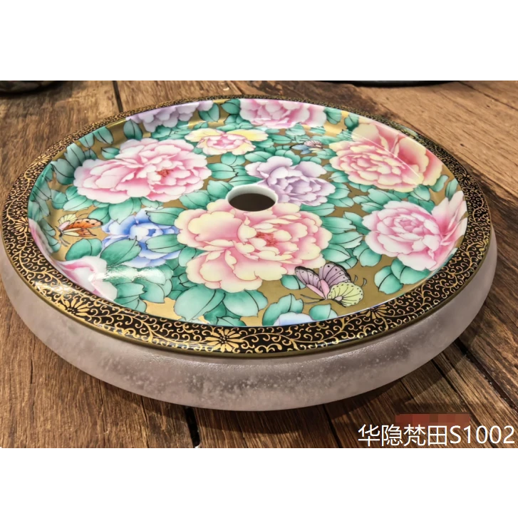 阿茶   琉璃-壶承-满工牡丹（华隐梵田S1002）