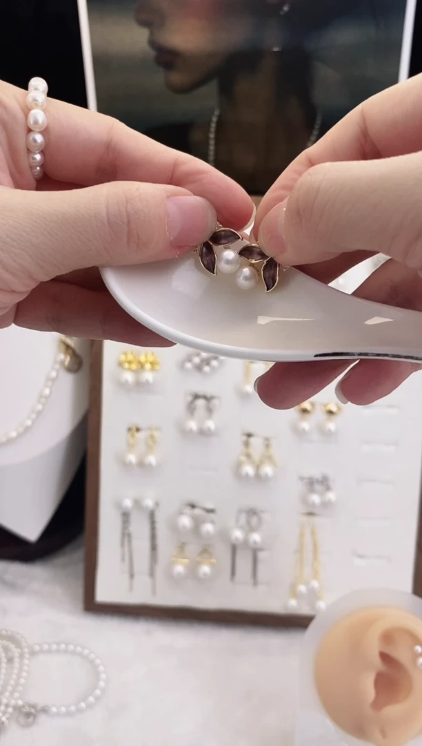 合金耳饰淡水珍珠57圆珠默认微瑕