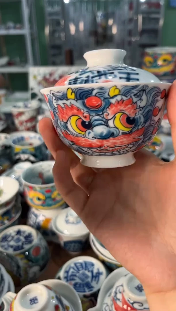 昨明景德镇陶瓷：盖碗