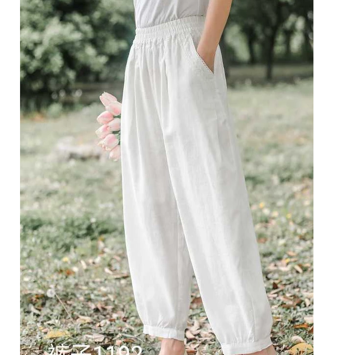 高腰垂感时尚春夏季新款宽松显瘦休闲薄款直筒裤1192-1 臀120长85