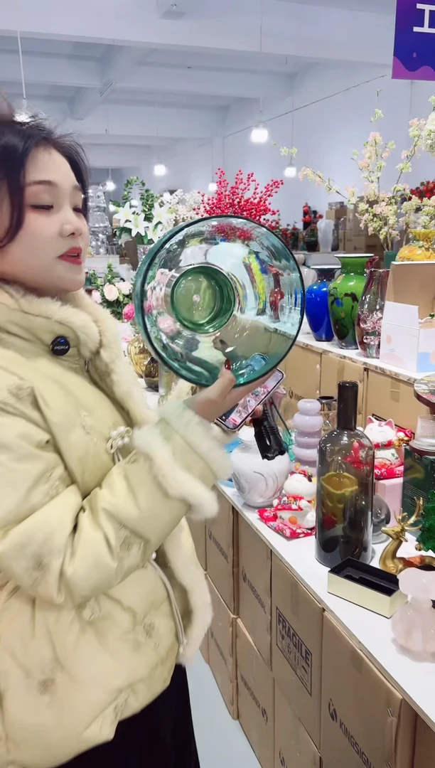 【闪购商品】玻璃私花主义花瓶厂-微瑕--RL3O