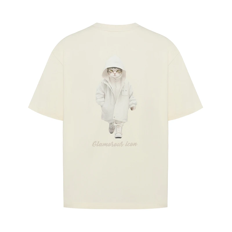 Trendiano字母刺绣纯棉圆领T恤3LC1023240