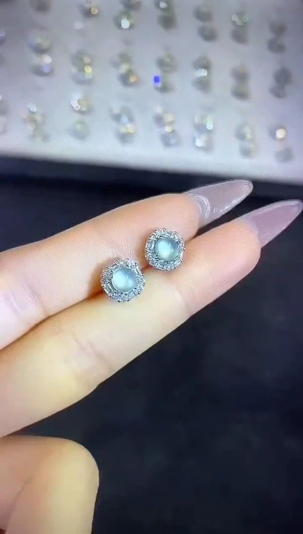 翡翠未镶嵌耳饰多样性发货其一不含链