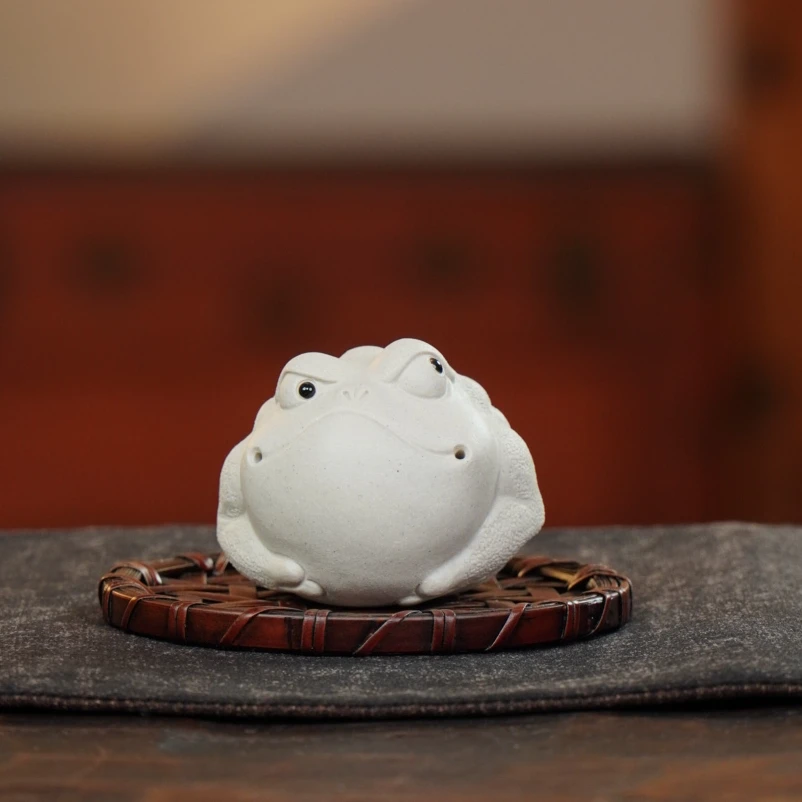 手工茶宠 | 宜兴紫砂 三足金蟾（右）紫砂茶宠