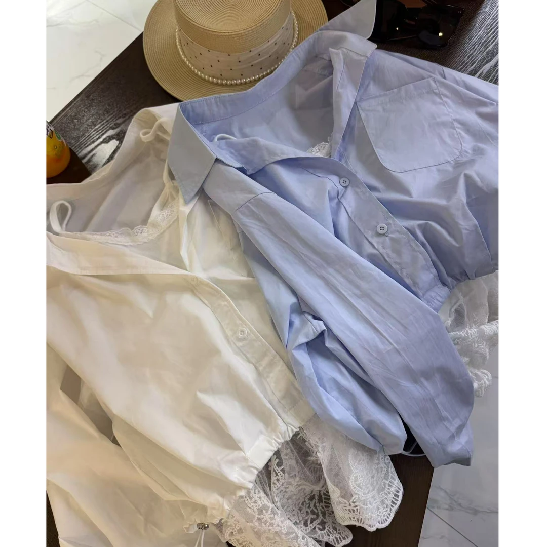 春款百搭衬衣➕蕾丝吊带【喜田】2112