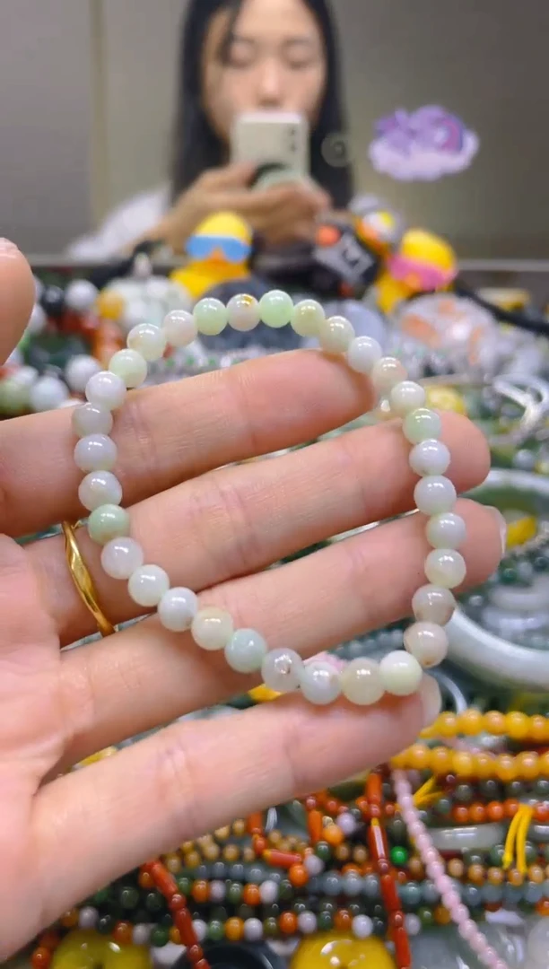 翡翠未镶嵌颈饰5MM/X/翡翠A货，一件也是批发价