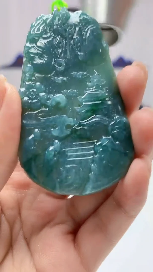 【闪购商品】定制翡翠未镶嵌5153ms-毛货176山水