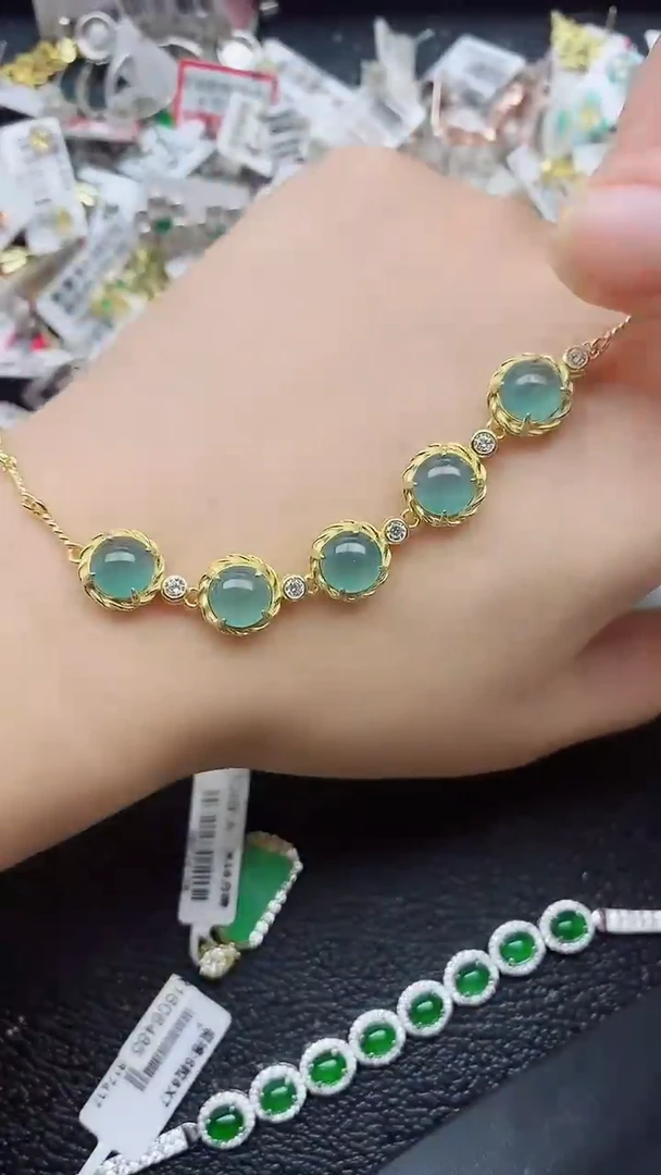 银S925镶嵌戒指翡翠1