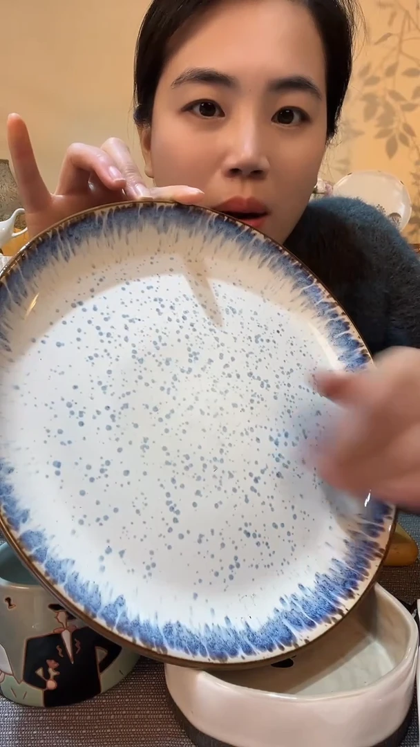 【闪购商品】瓷片10.5英寸深盘 微瑕介意勿拍