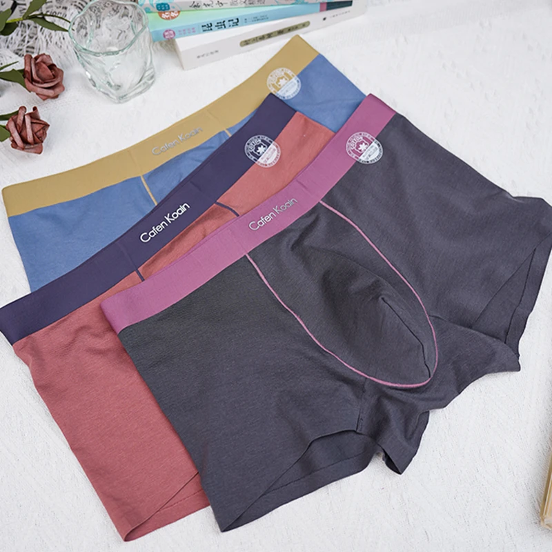 CafenKoain棉男士内裤男生抗菌短裤全棉内裤抗菌无痕内裤男士短裤