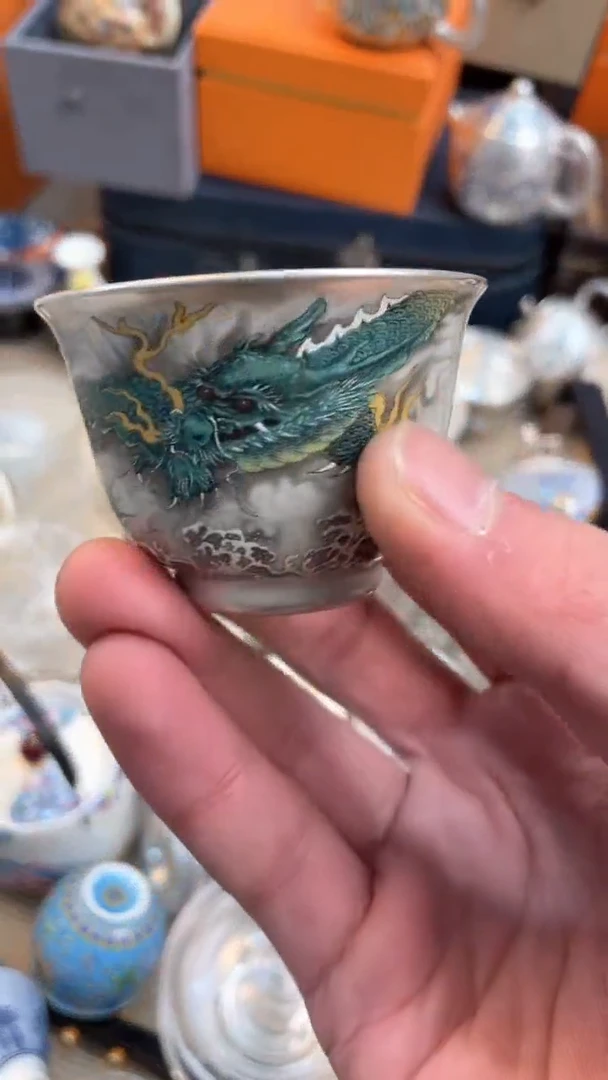 【闪购商品】瓷片@@@@@@@@@@@青龙龙银杯