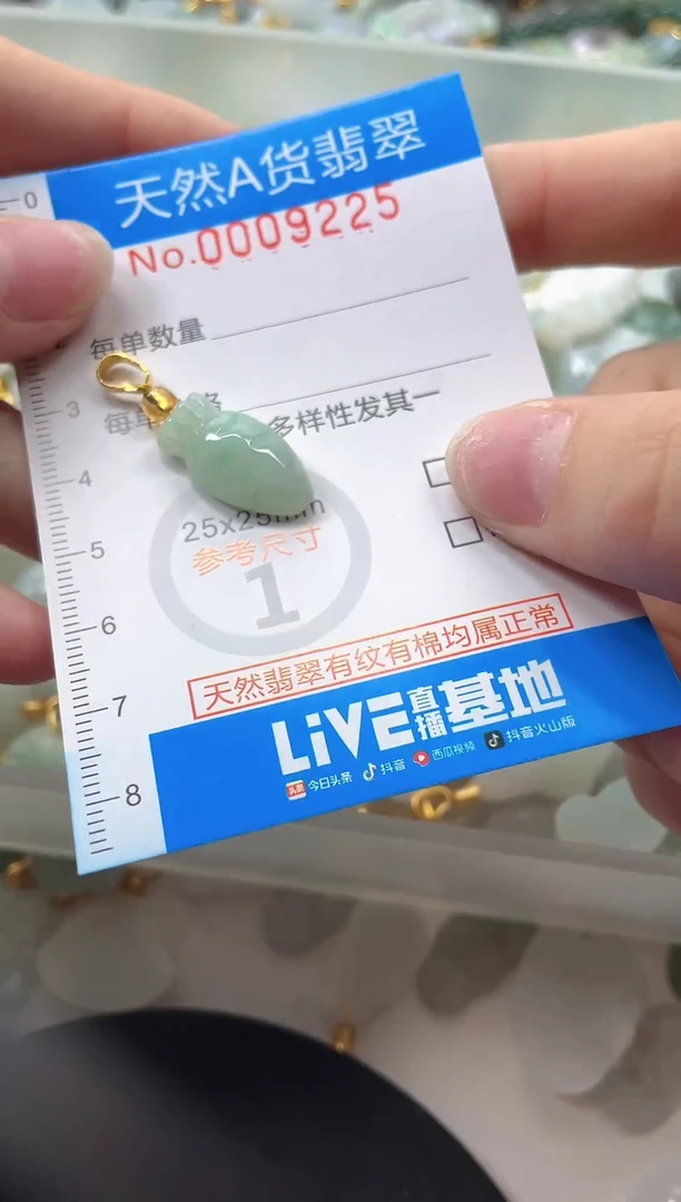 颈饰未镶嵌翡翠净货挂件-9225