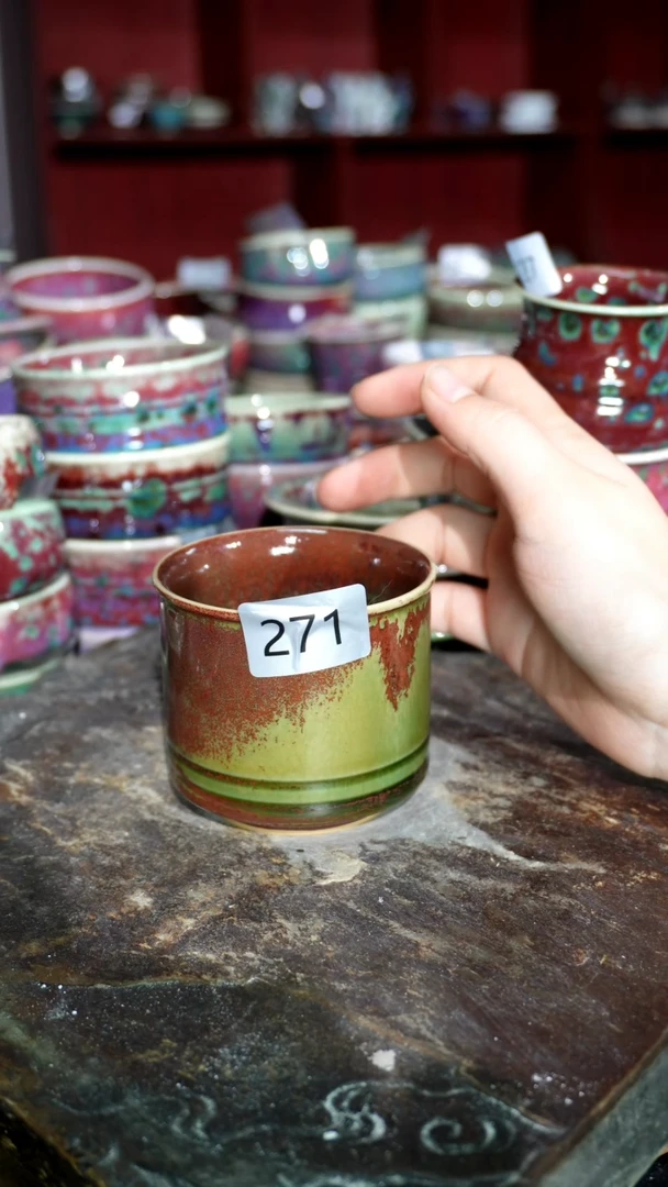 摆件精品窑变钧瓷茶器