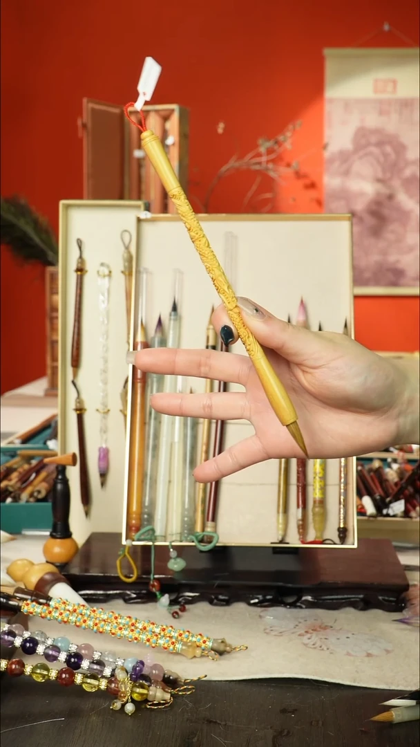 209号闪孤品高货毛笔链接 清水试笔 蘸墨不退