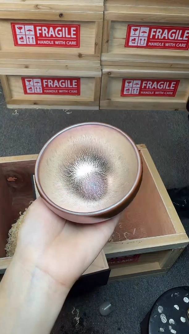 茶盏金丝万缕 建窑建盏主人杯