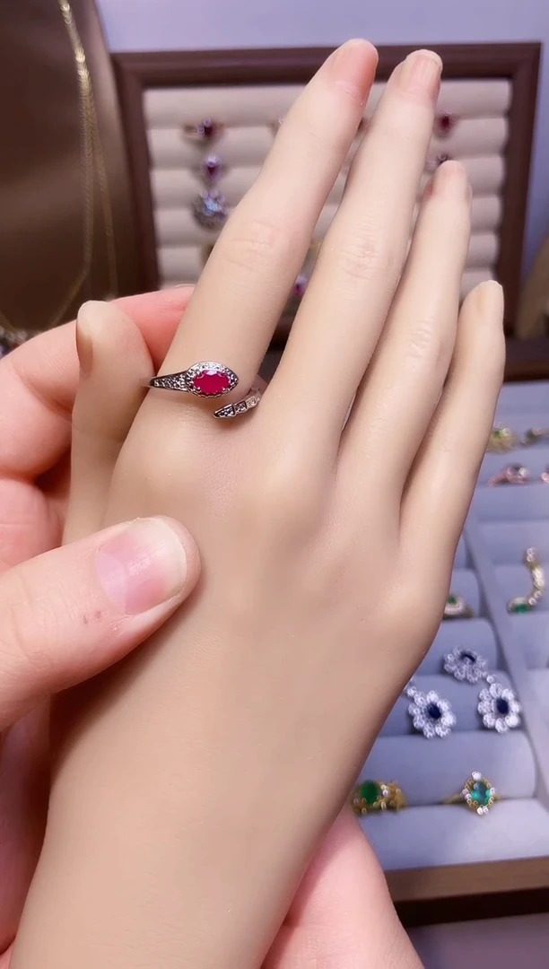 【闪购商品】红宝石戒指银S925镶嵌一枚