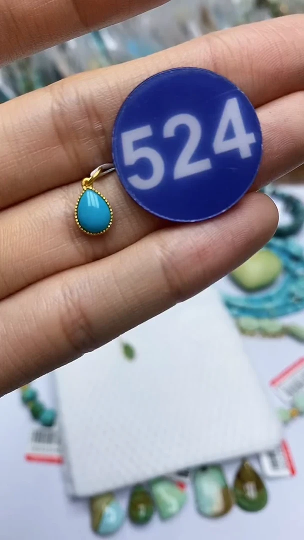 【闪购商品】绿松石提溜18K金镶嵌524