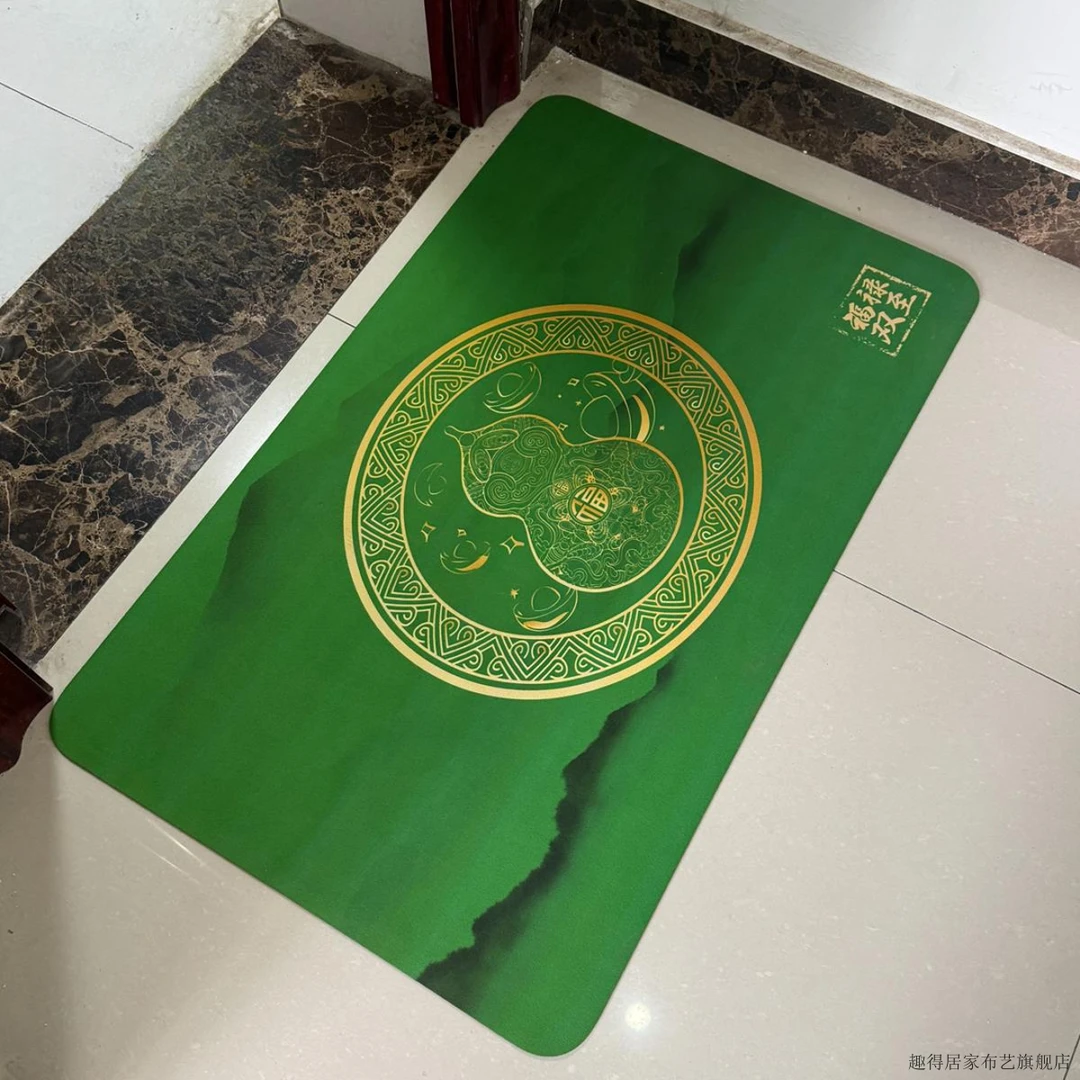 【老师推荐】卫生间厨房硅藻泥防滑地垫绿色入户地垫