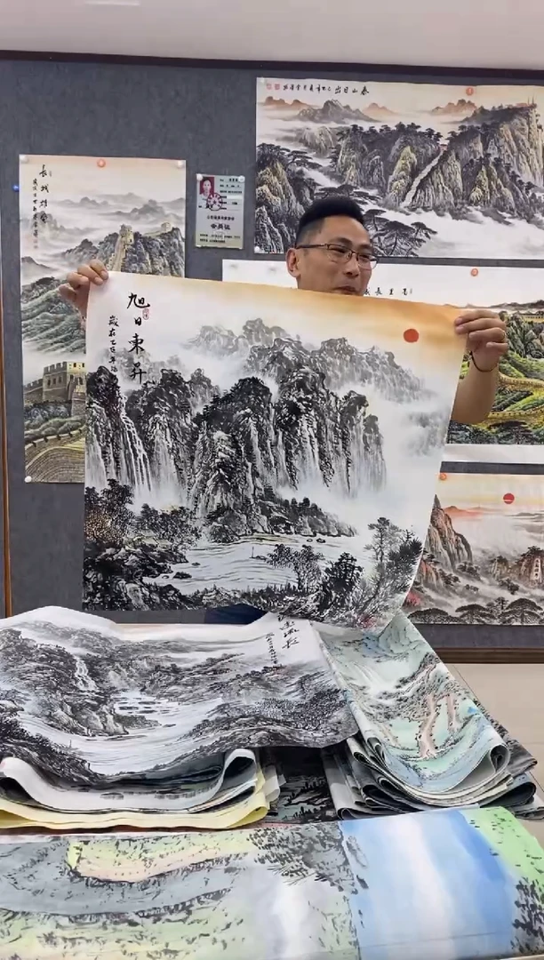国画福利！沈泳江手绘 四尺斗方68*68cm