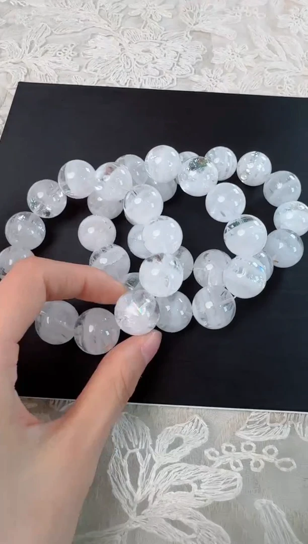 【闪购商品】水晶手串未镶嵌天然白幽灵手串 多样性发其一 SG2