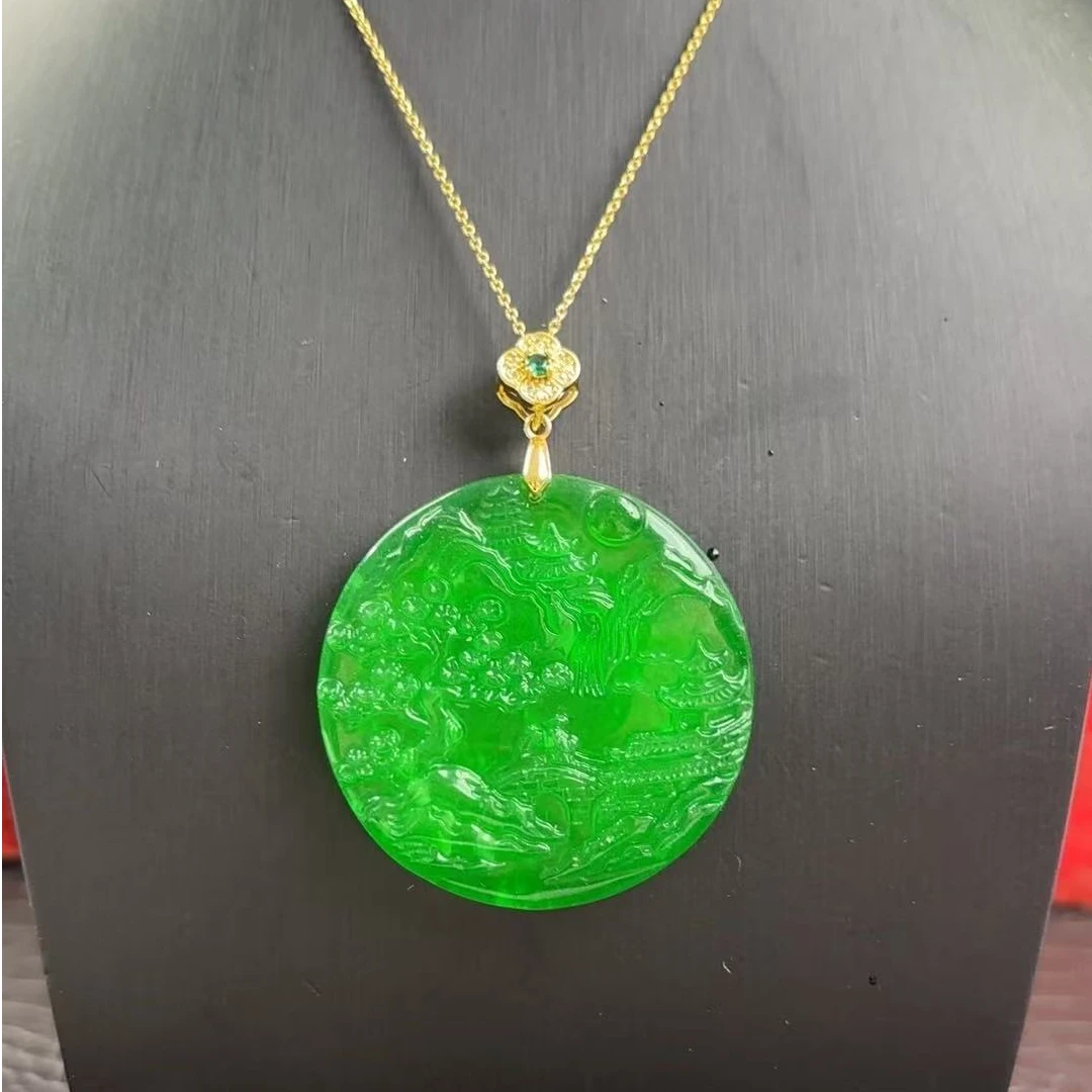 【高级定制】收藏级轻奢时尚设计山水吊坠A56