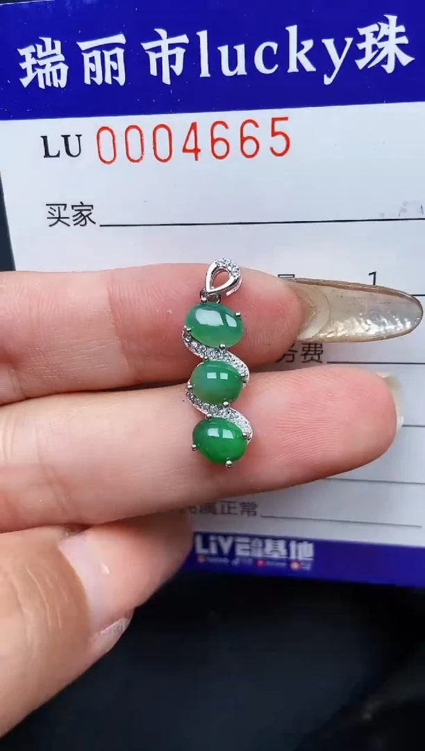 【闪购商品】翡翠颈饰银S925镶嵌4665