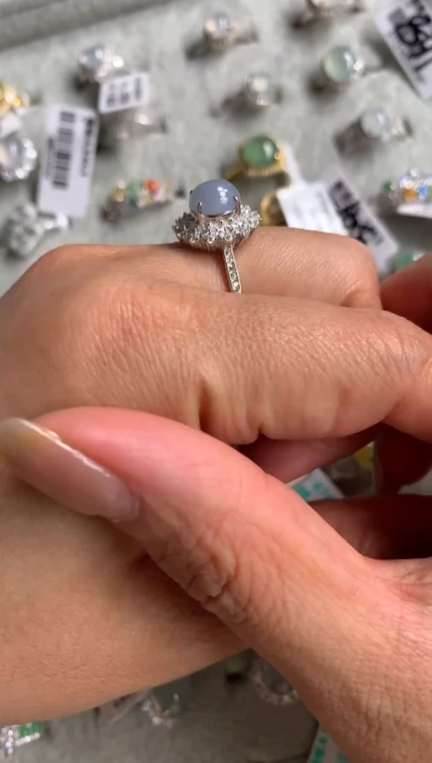 银S925镶嵌戒指翡翠2