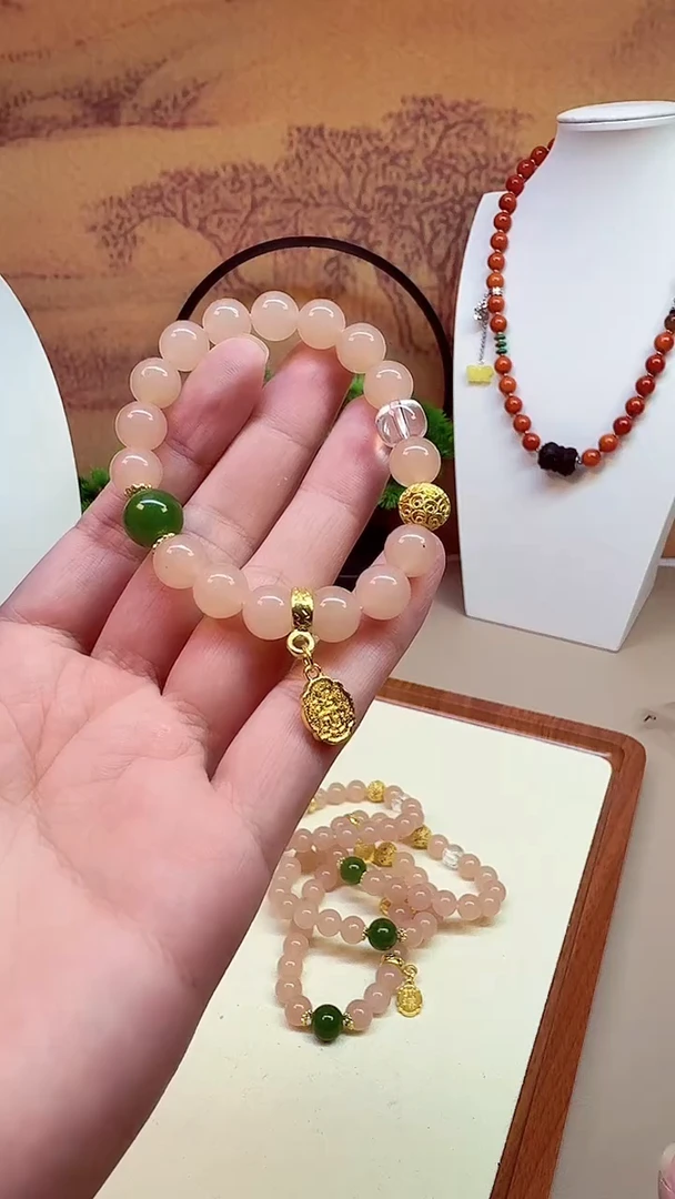 颈饰14K金镶嵌和田玉S06