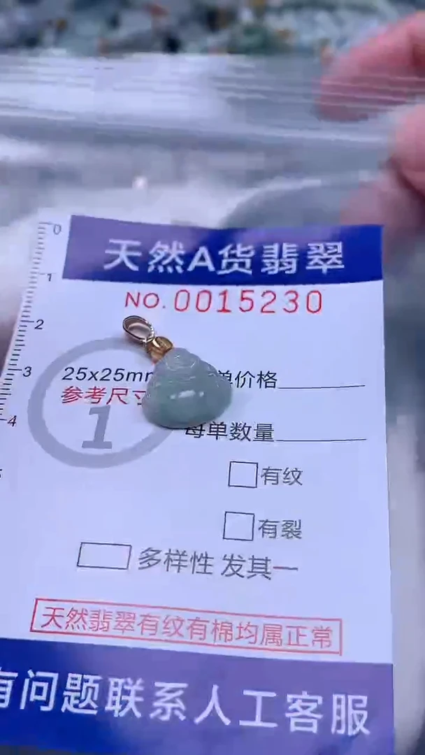 翡翠未镶嵌吊坠(不含链)1