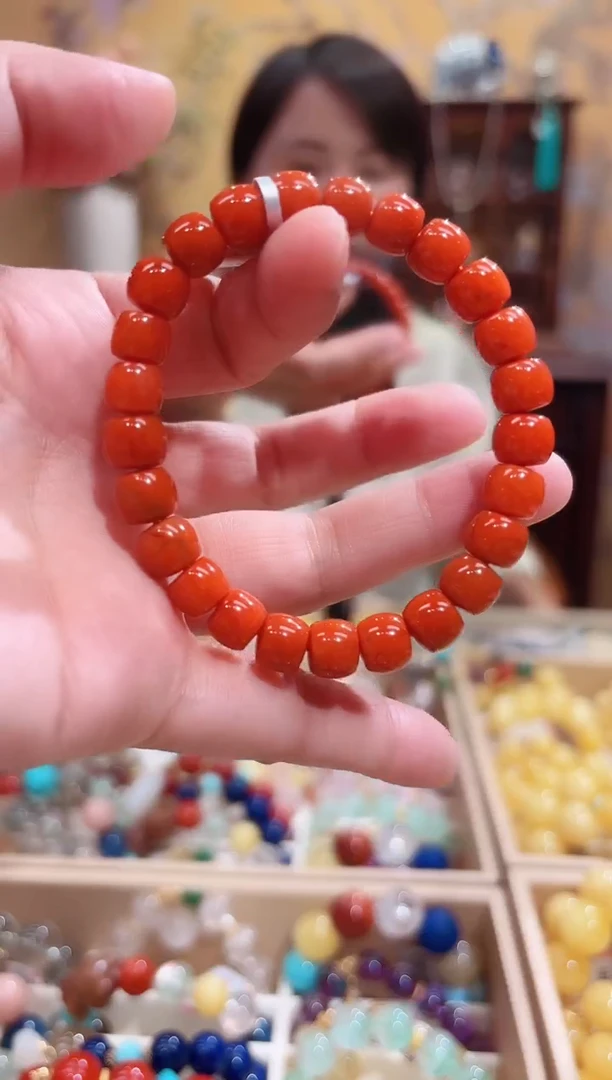 未镶嵌手串南红玛瑙设计款珠串